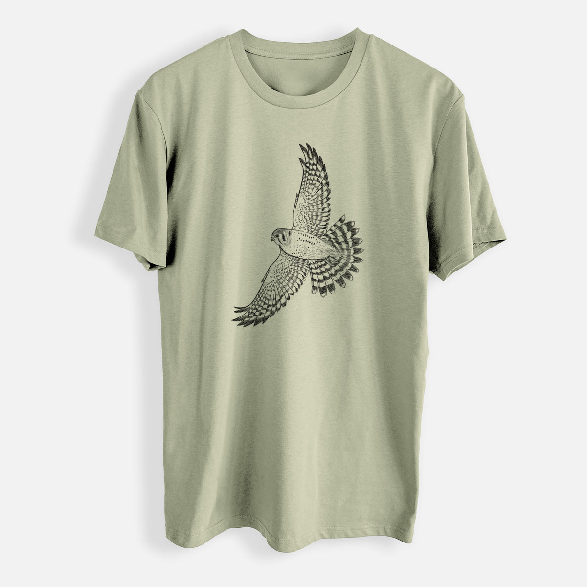 Soaring American Kestrel - Falco sparverius - Mens Everyday Staple Tee