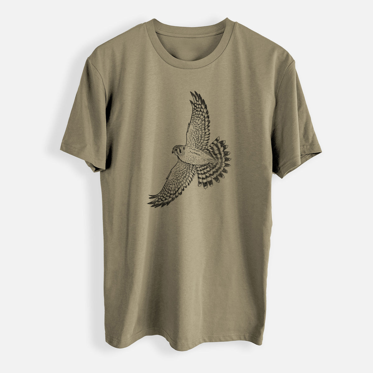 Soaring American Kestrel - Falco sparverius - Mens Everyday Staple Tee