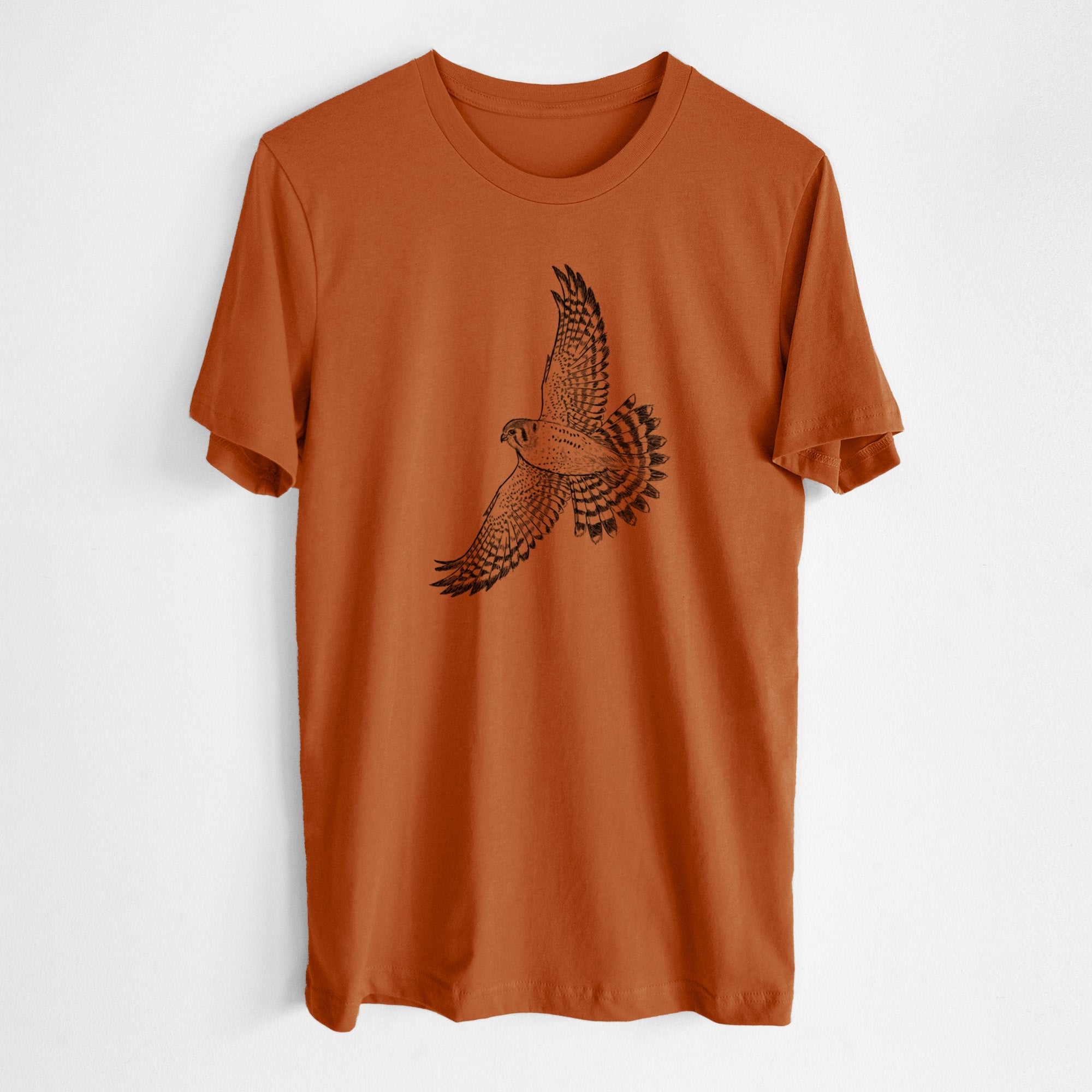 Soaring American Kestrel - Falco sparverius - Lightweight 100% Cotton Unisex Crewneck