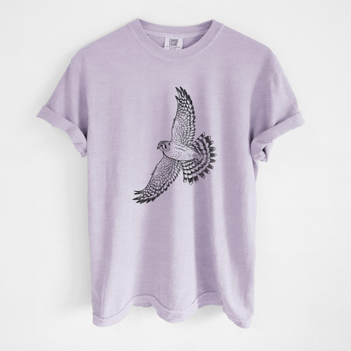 Soaring American Kestrel - Falco sparverius - Unisex Comfort Colors Garment-Dyed Heavyweight T-shirt