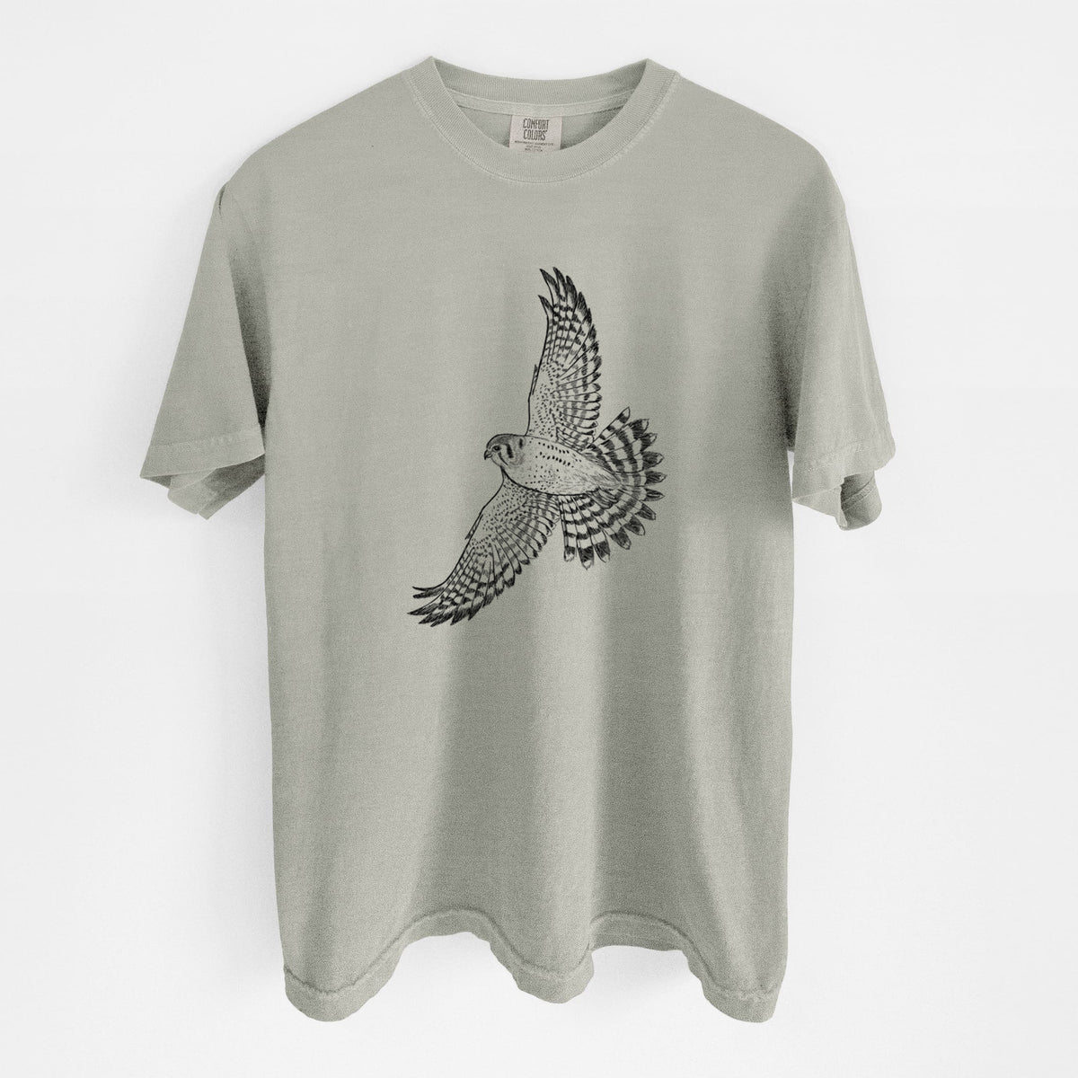 Soaring American Kestrel - Falco sparverius - Unisex Comfort Colors Garment-Dyed Heavyweight T-shirt