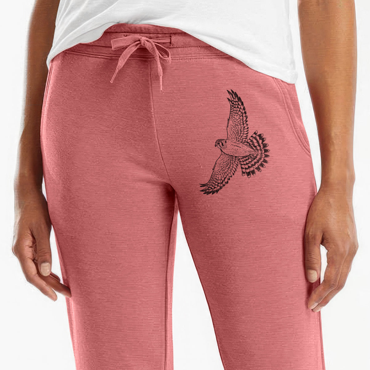 Soaring American Kestrel - Falco sparverius - Women&#39;s Cali Wave Jogger Sweatpants