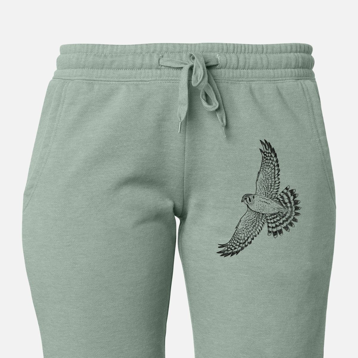 Soaring American Kestrel - Falco sparverius - Women&#39;s Cali Wave Jogger Sweatpants