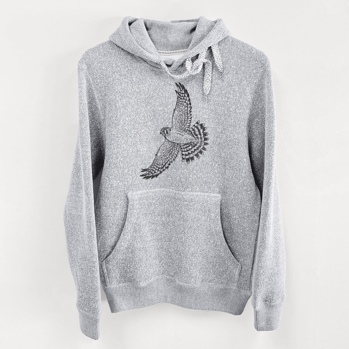 Soaring American Kestrel - Falco sparverius - Knit Hoodie