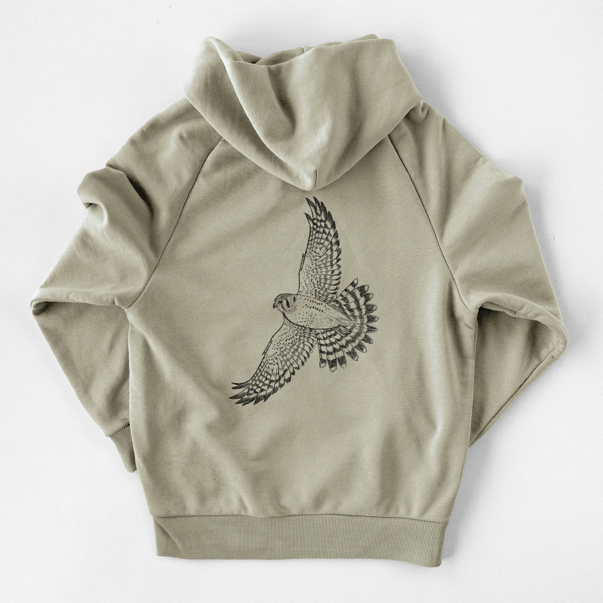 Soaring American Kestrel - Falco sparverius - UltraLuxe Heavyweight French Terry Hoodie