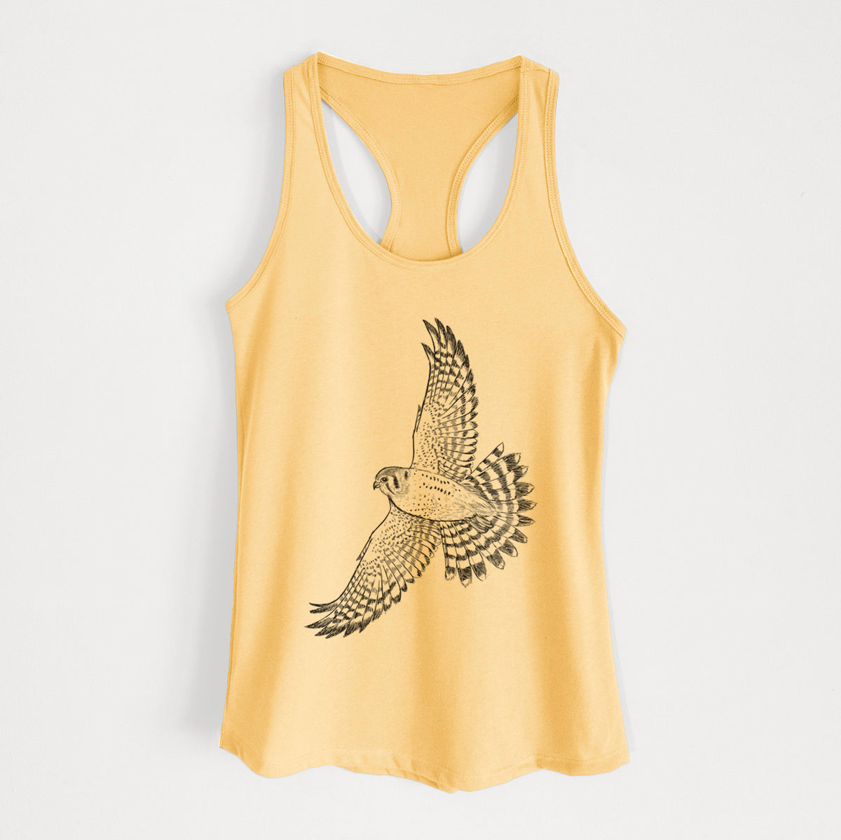 Soaring American Kestrel - Falco sparverius - Women&#39;s Racerback Tanktop