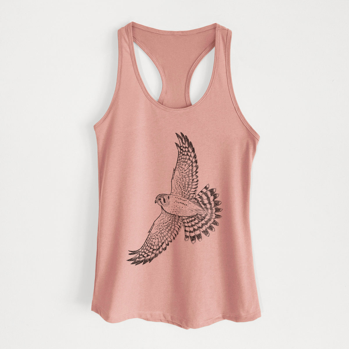 Soaring American Kestrel - Falco sparverius - Women&#39;s Racerback Tanktop