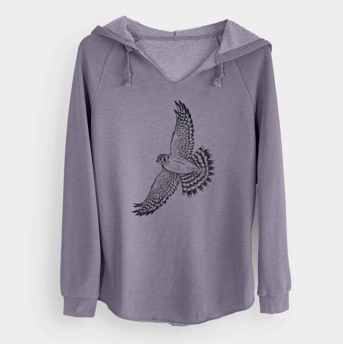 Soaring American Kestrel - Falco sparverius - Cali Wave Hooded Sweatshirt