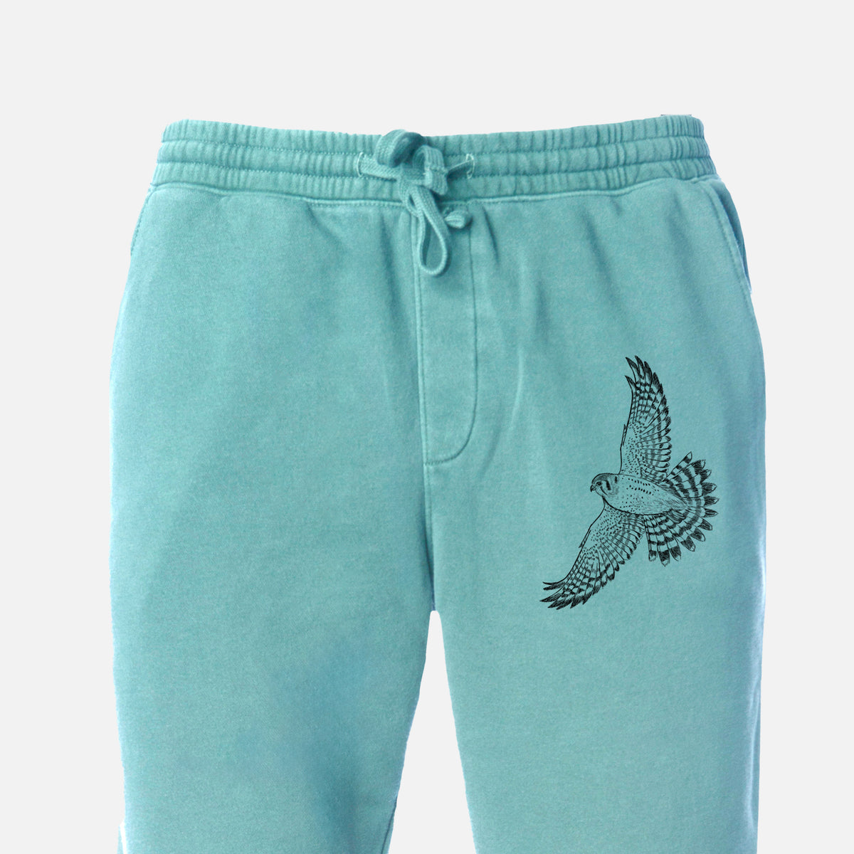 Soaring American Kestrel - Falco sparverius - Unisex Pigment Dyed Sweatpants