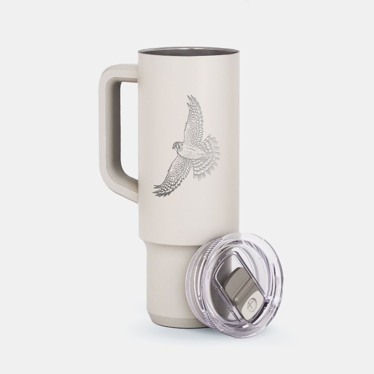 Soaring American Kestrel - Falco sparverius - 40oz Skinny Recharge Tumbler