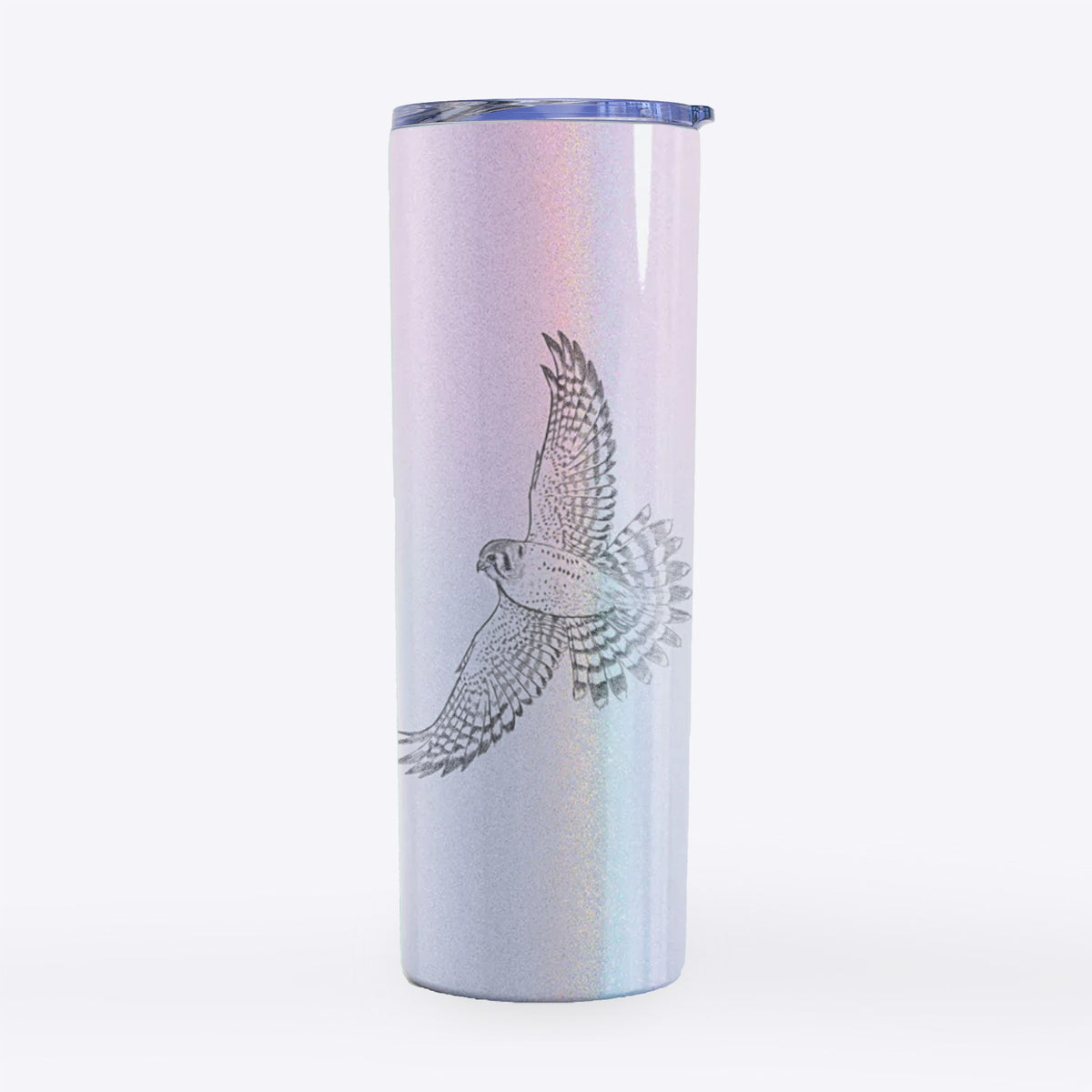 Soaring American Kestrel - Falco sparverius - 20oz Skinny Tumbler