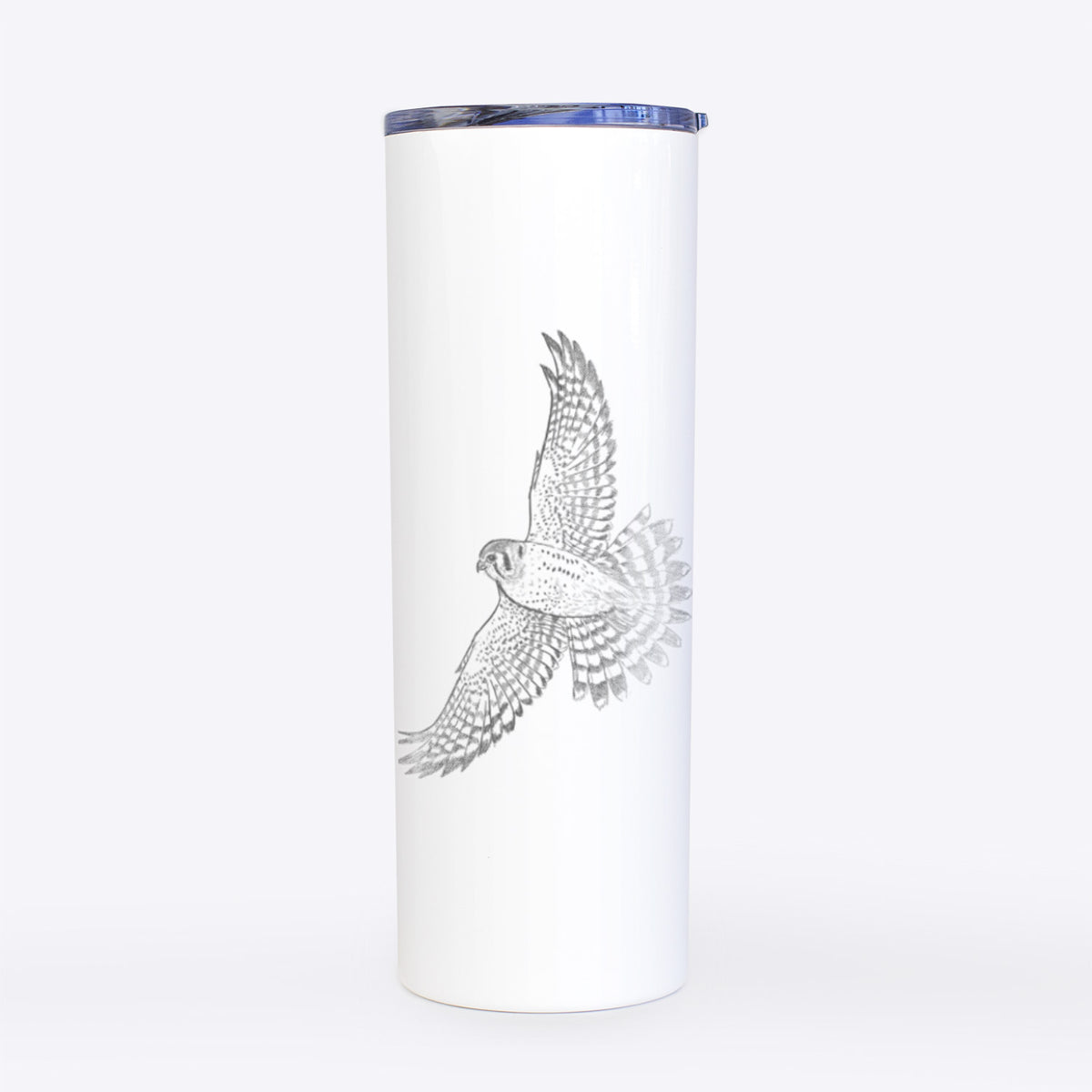 Soaring American Kestrel - Falco sparverius - 20oz Skinny Tumbler