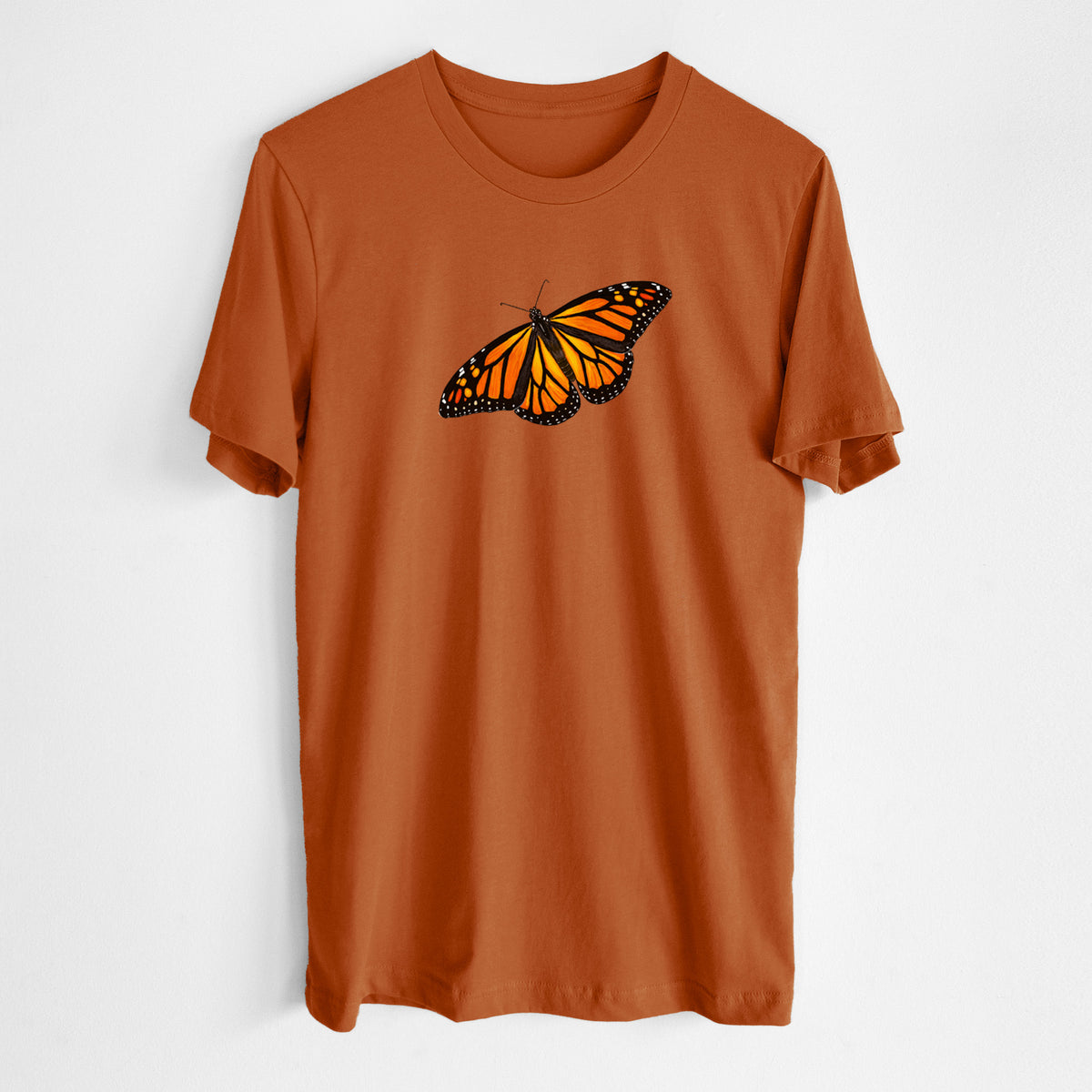 Vibrant Monarch - Danaus plexippus - Lightweight 100% Cotton Unisex Crewneck