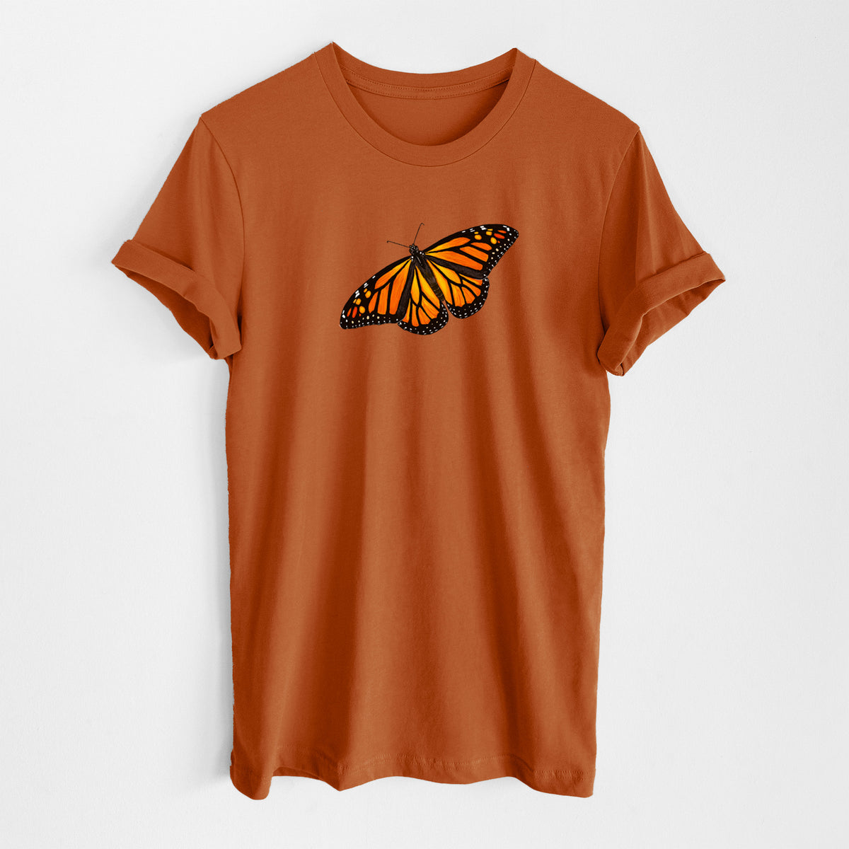 Vibrant Monarch - Danaus plexippus - Lightweight 100% Cotton Unisex Crewneck