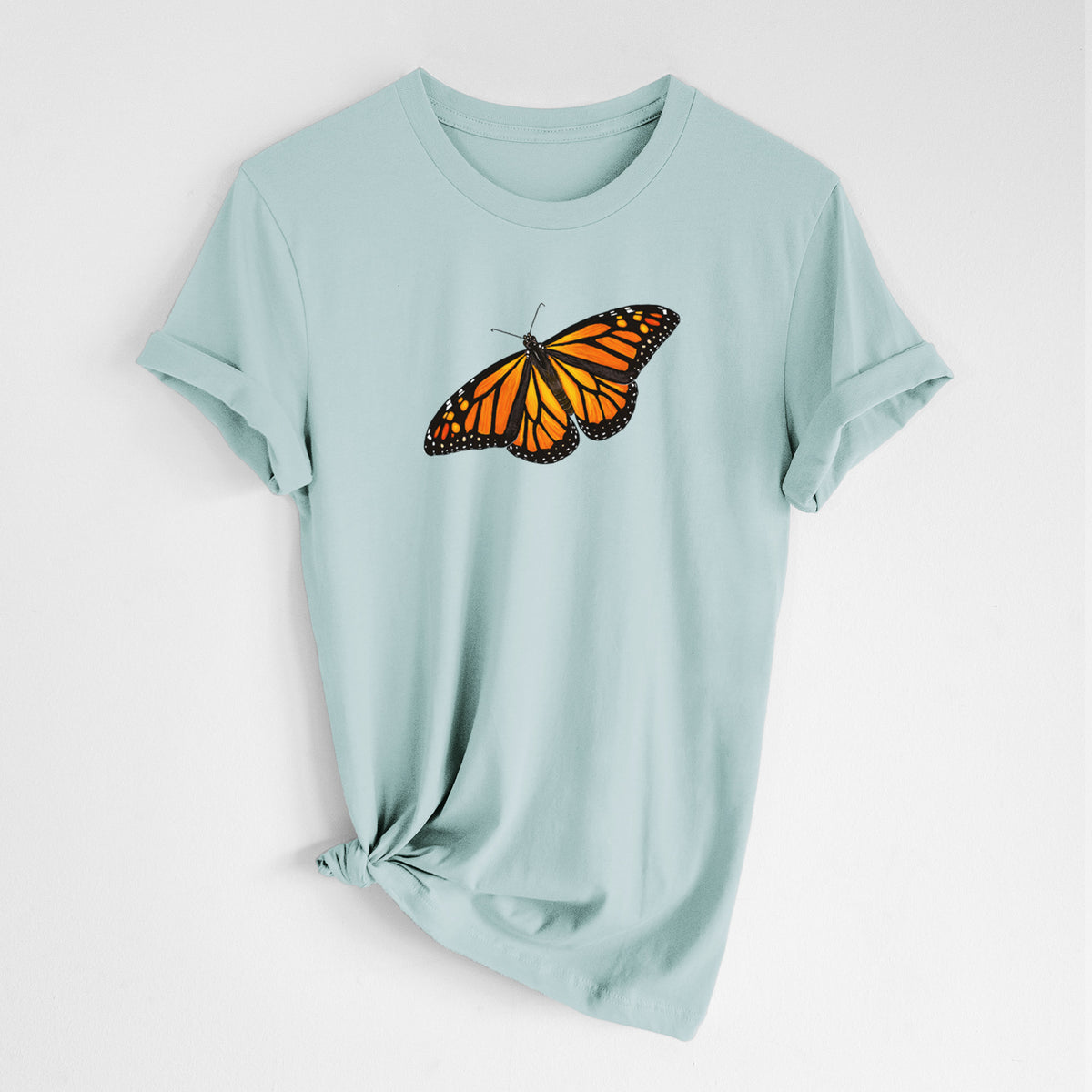 Vibrant Monarch - Danaus plexippus - Lightweight 100% Cotton Unisex Crewneck