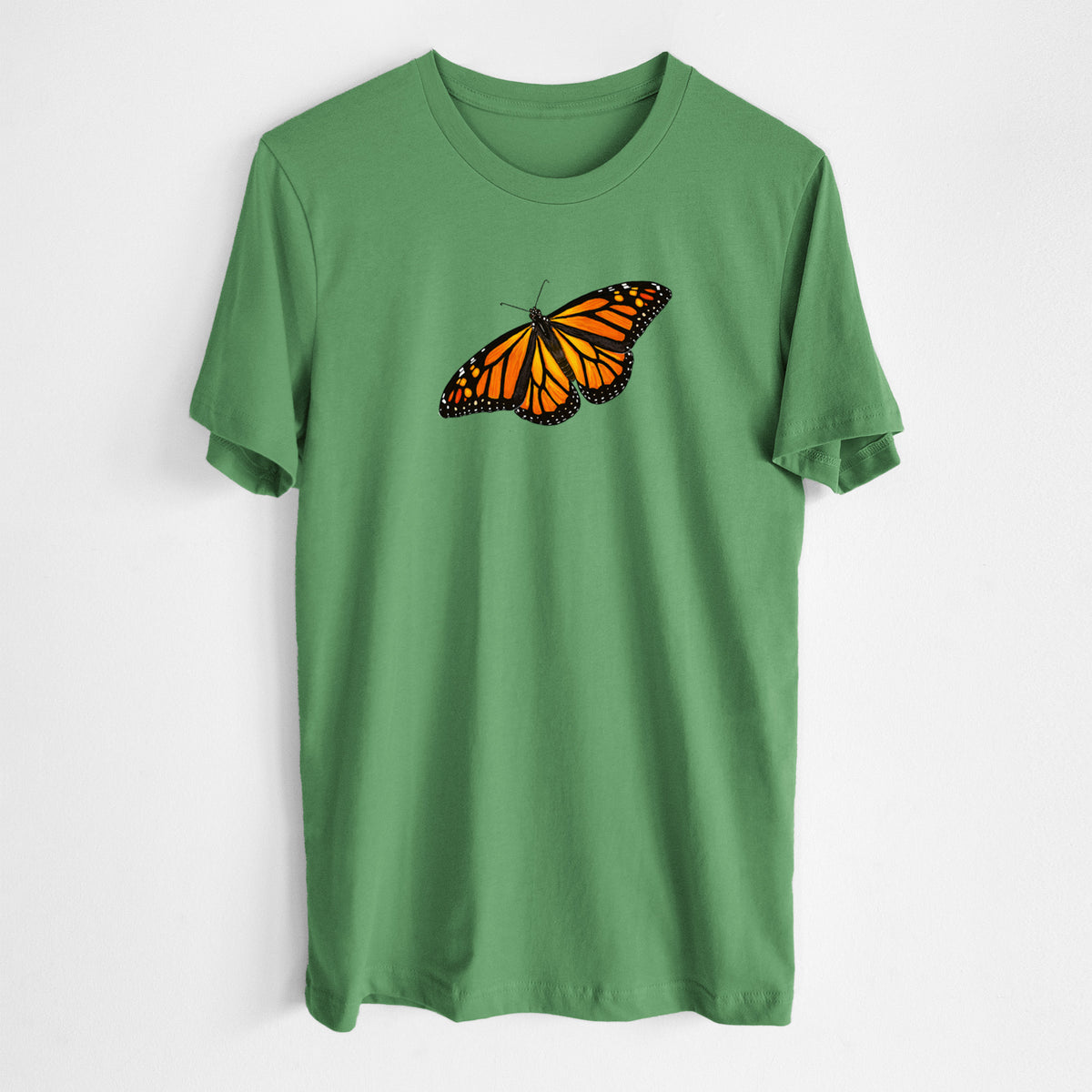 Vibrant Monarch - Danaus plexippus - Lightweight 100% Cotton Unisex Crewneck