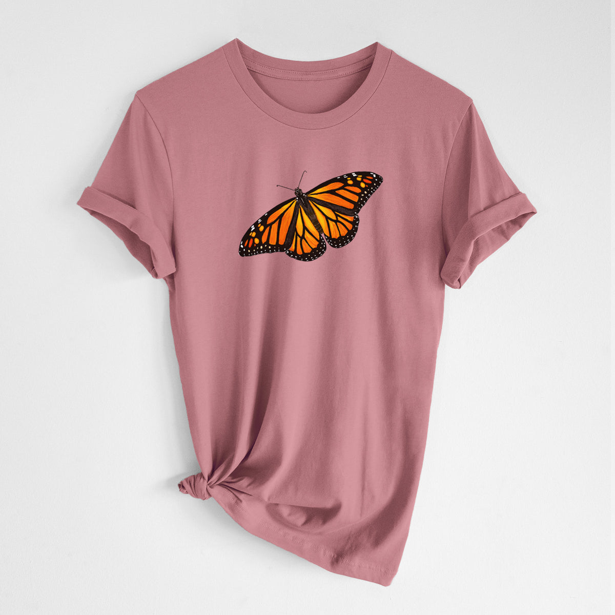 Vibrant Monarch - Danaus plexippus - Lightweight 100% Cotton Unisex Crewneck