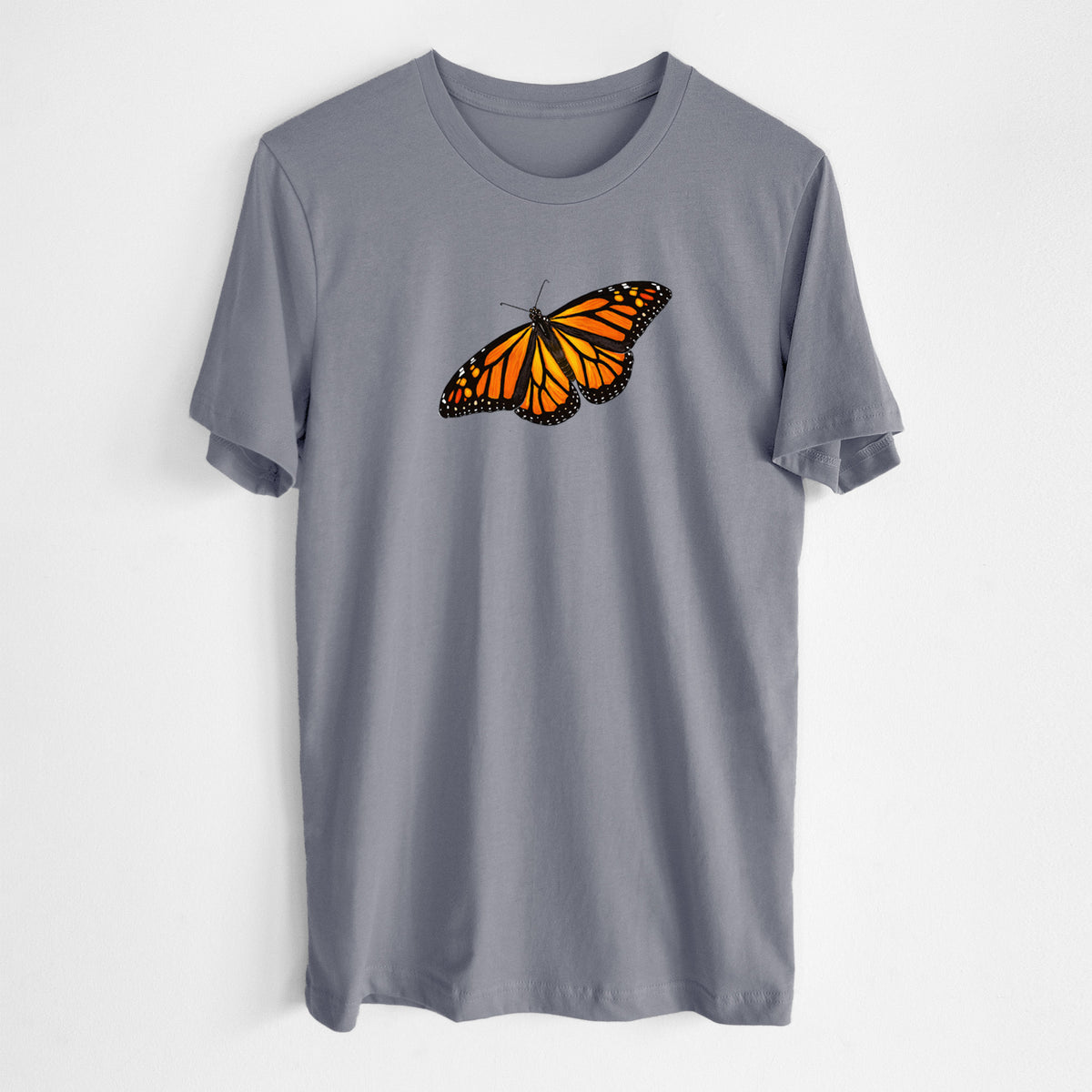 Vibrant Monarch - Danaus plexippus - Lightweight 100% Cotton Unisex Crewneck