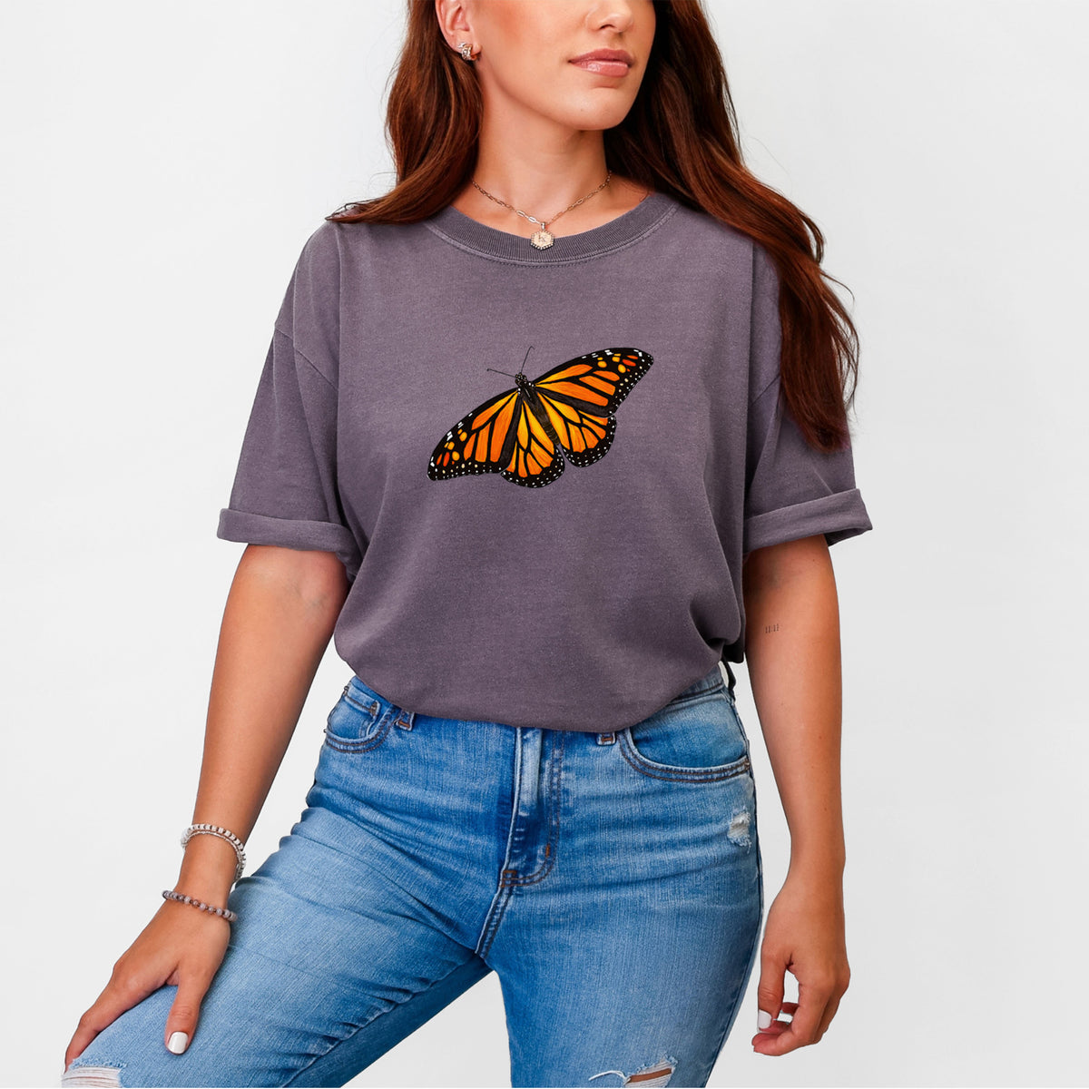 Vibrant Monarch - Danaus plexippus - Unisex Comfort Colors Garment-Dyed Heavyweight T-shirt