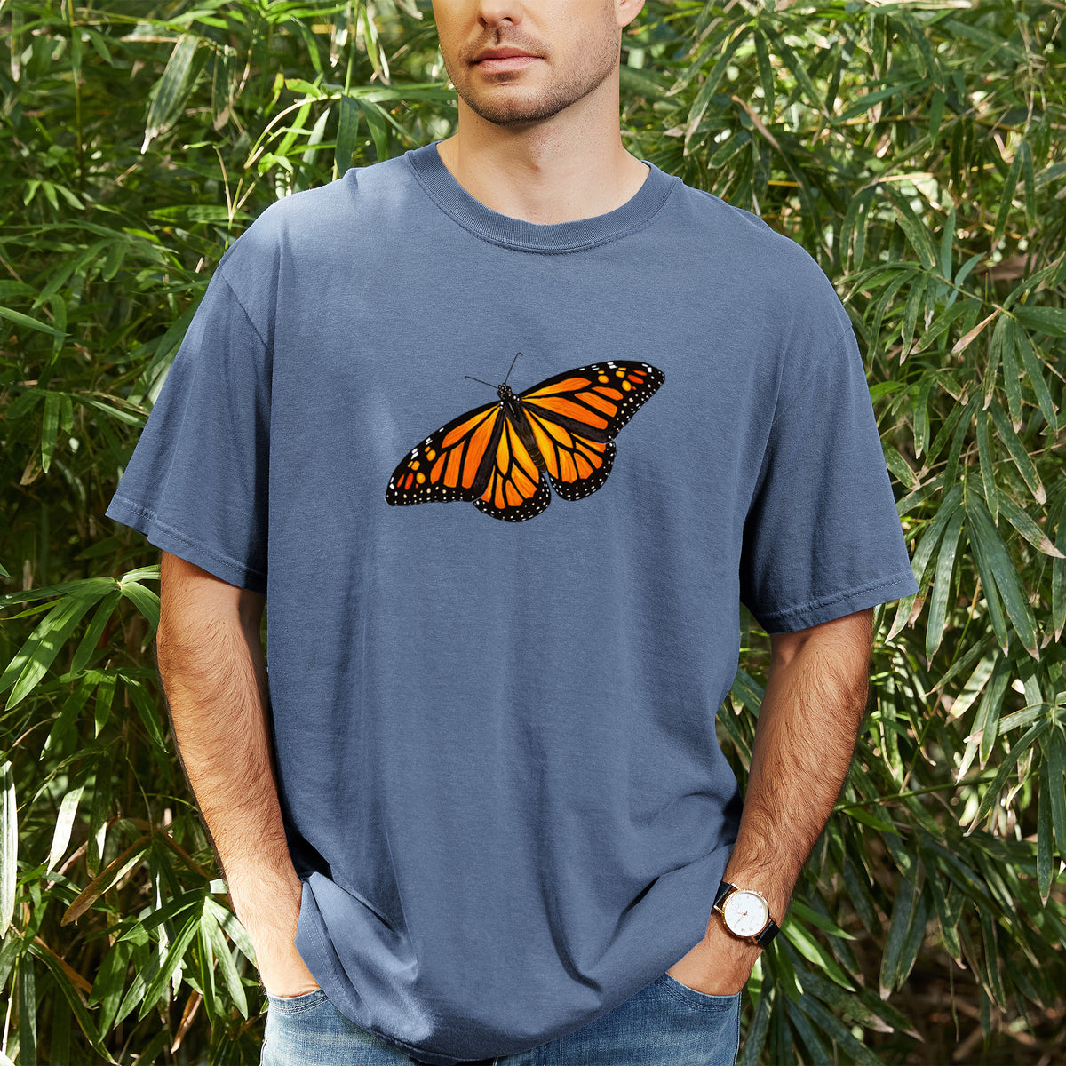 Vibrant Monarch - Danaus plexippus - Unisex Comfort Colors Garment-Dyed Heavyweight T-shirt