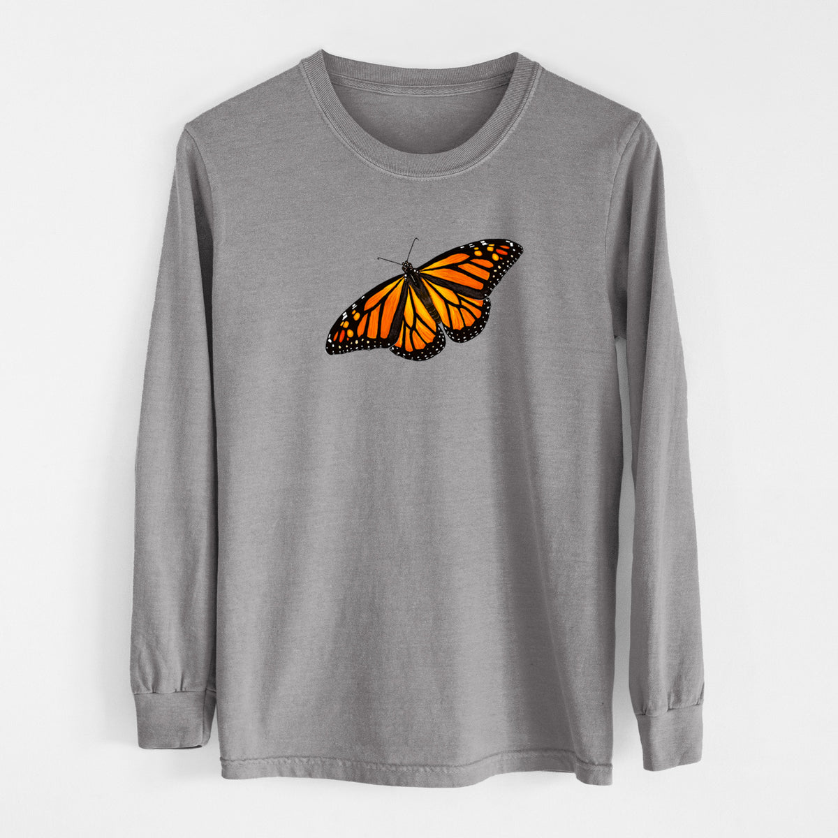 Vibrant Monarch - Danaus plexippus - Unisex Comfort Colors 100% Cotton Long Sleeve