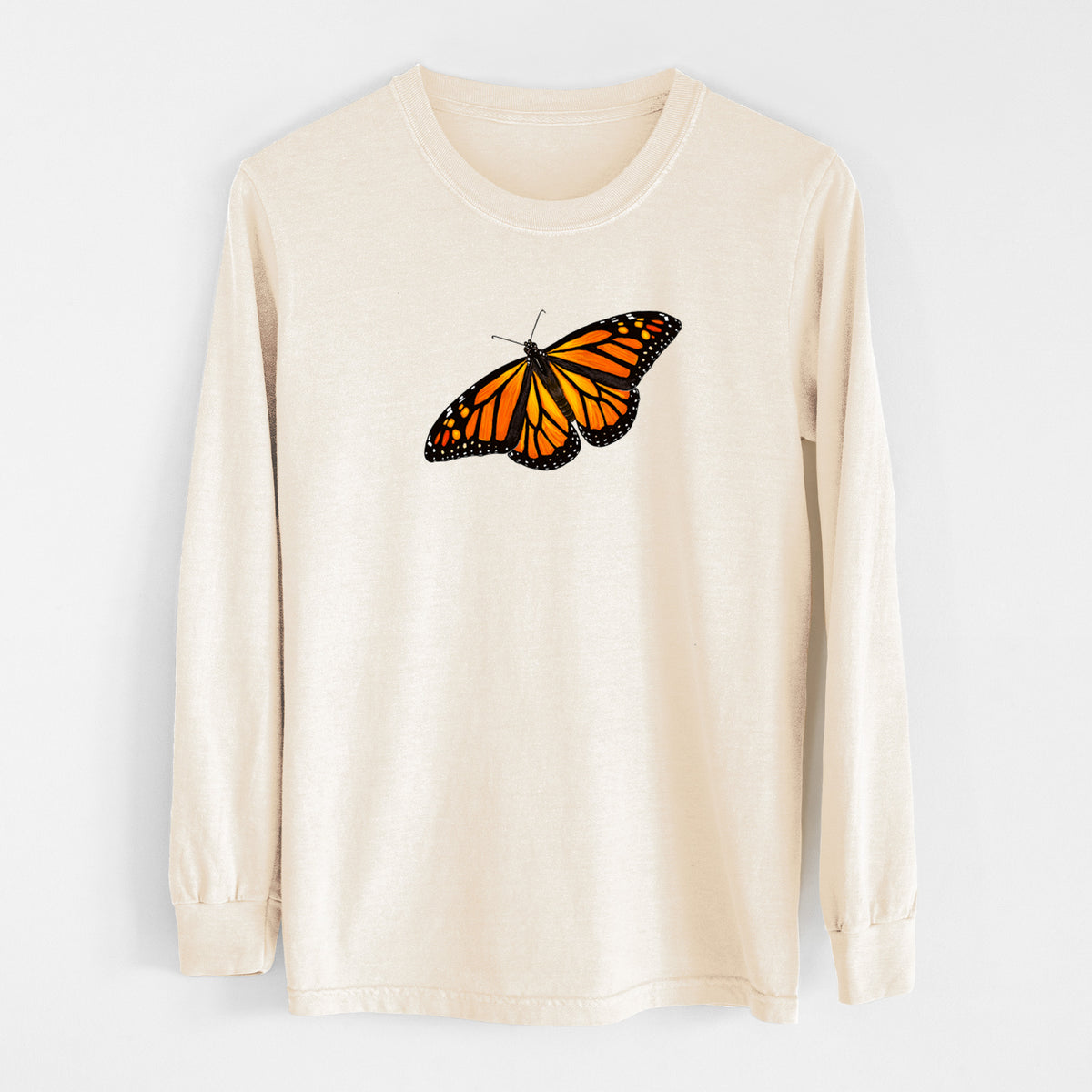 Vibrant Monarch - Danaus plexippus - Unisex Comfort Colors 100% Cotton Long Sleeve