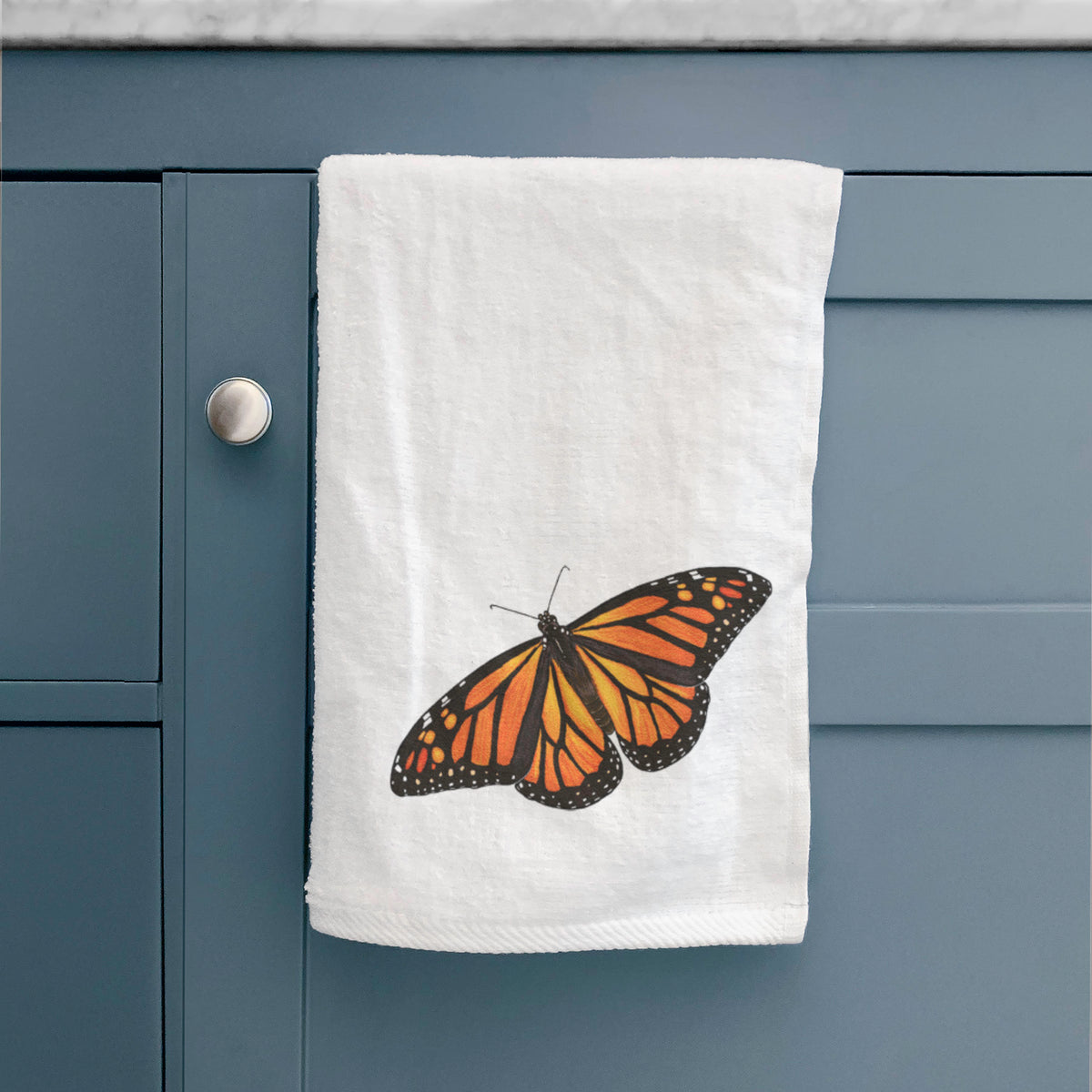 Vibrant Monarch - Danaus plexippus - Premium Hand Towel
