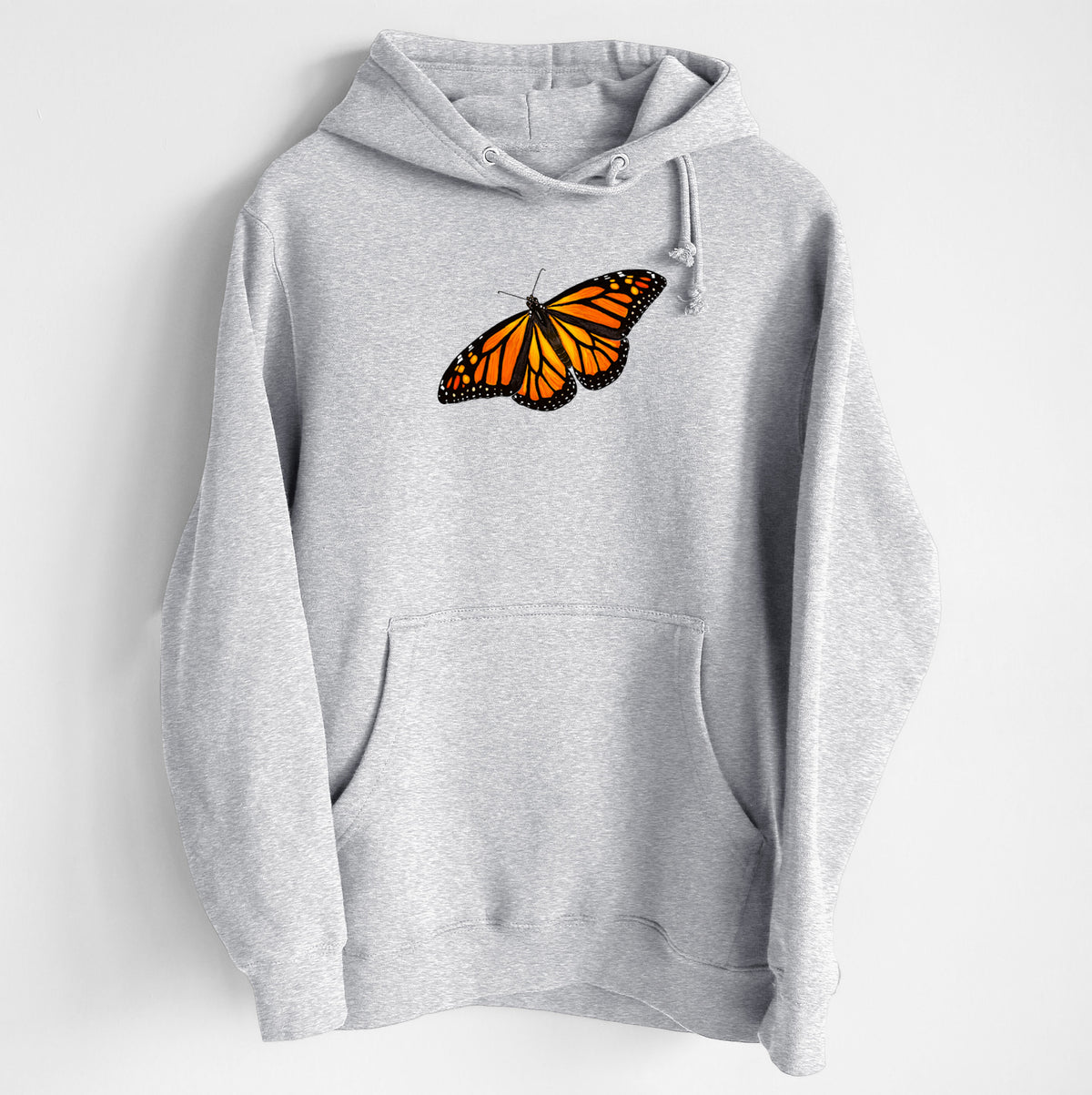 Vibrant Monarch - Danaus plexippus - Heavyweight Fleece Hoodie