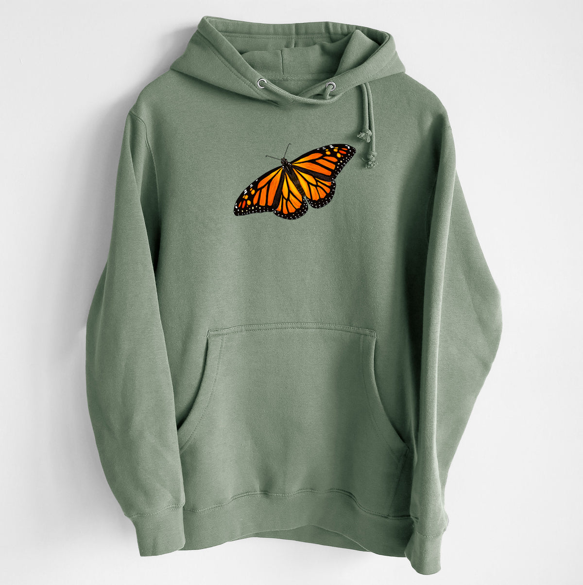Vibrant Monarch - Danaus plexippus - Heavyweight Fleece Hoodie