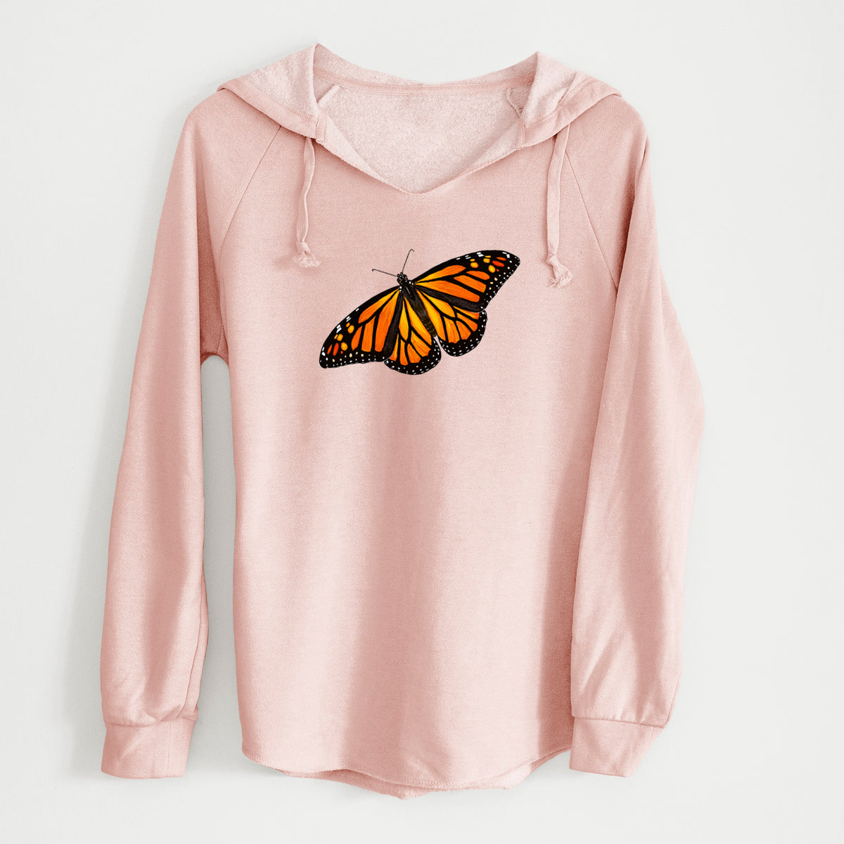 Vibrant Monarch - Danaus plexippus - Cali Wave Hooded Sweatshirt