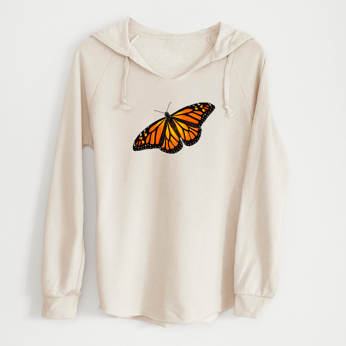 Vibrant Monarch - Danaus plexippus - Cali Wave Hooded Sweatshirt