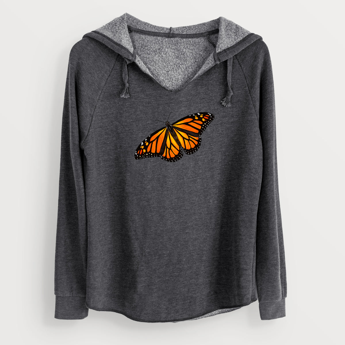 Vibrant Monarch - Danaus plexippus - Cali Wave Hooded Sweatshirt