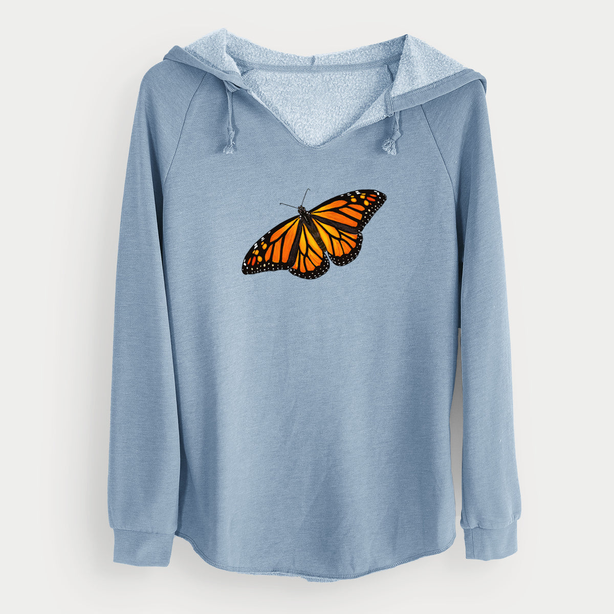 Vibrant Monarch - Danaus plexippus - Cali Wave Hooded Sweatshirt