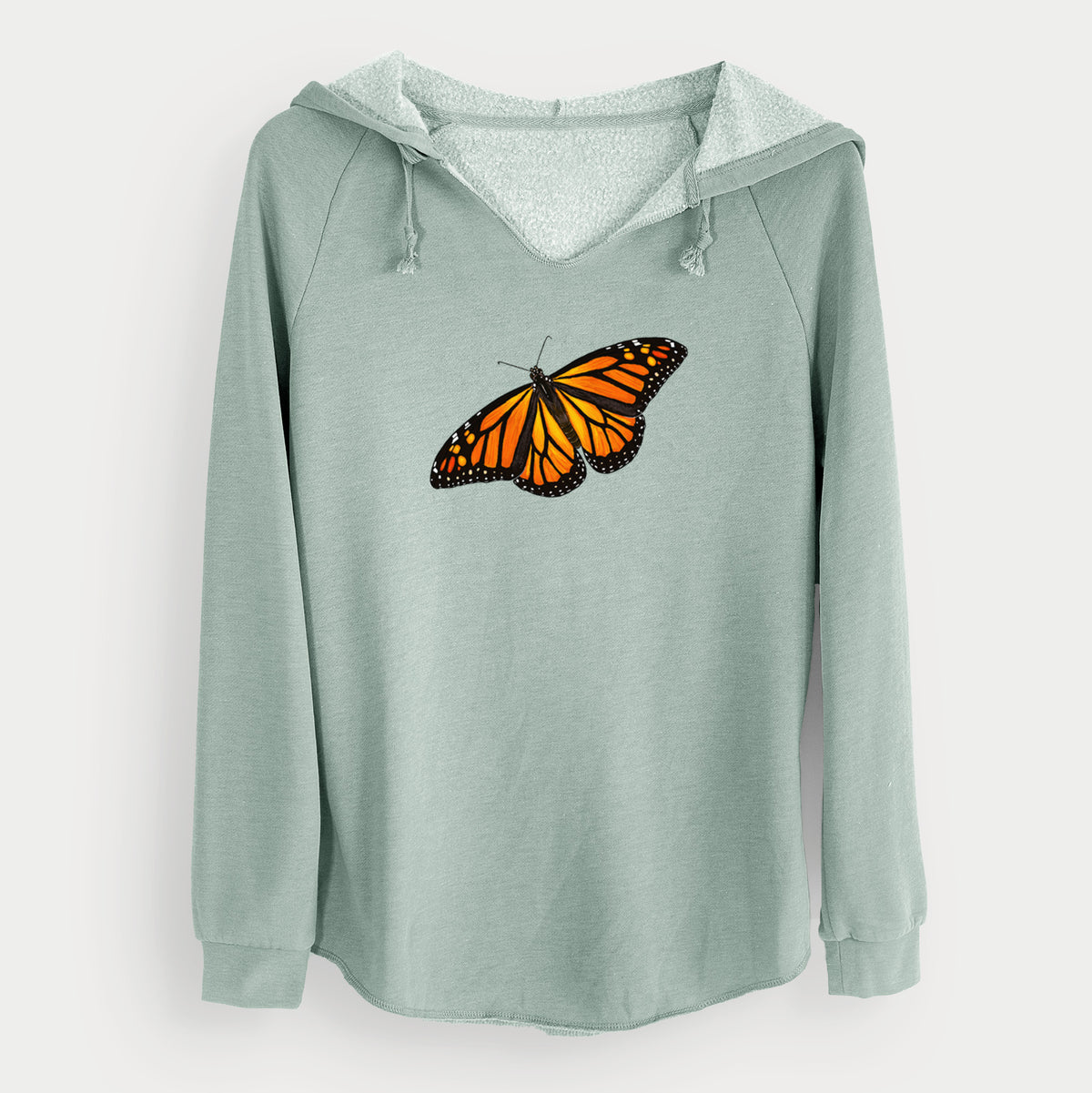 Vibrant Monarch - Danaus plexippus - Cali Wave Hooded Sweatshirt