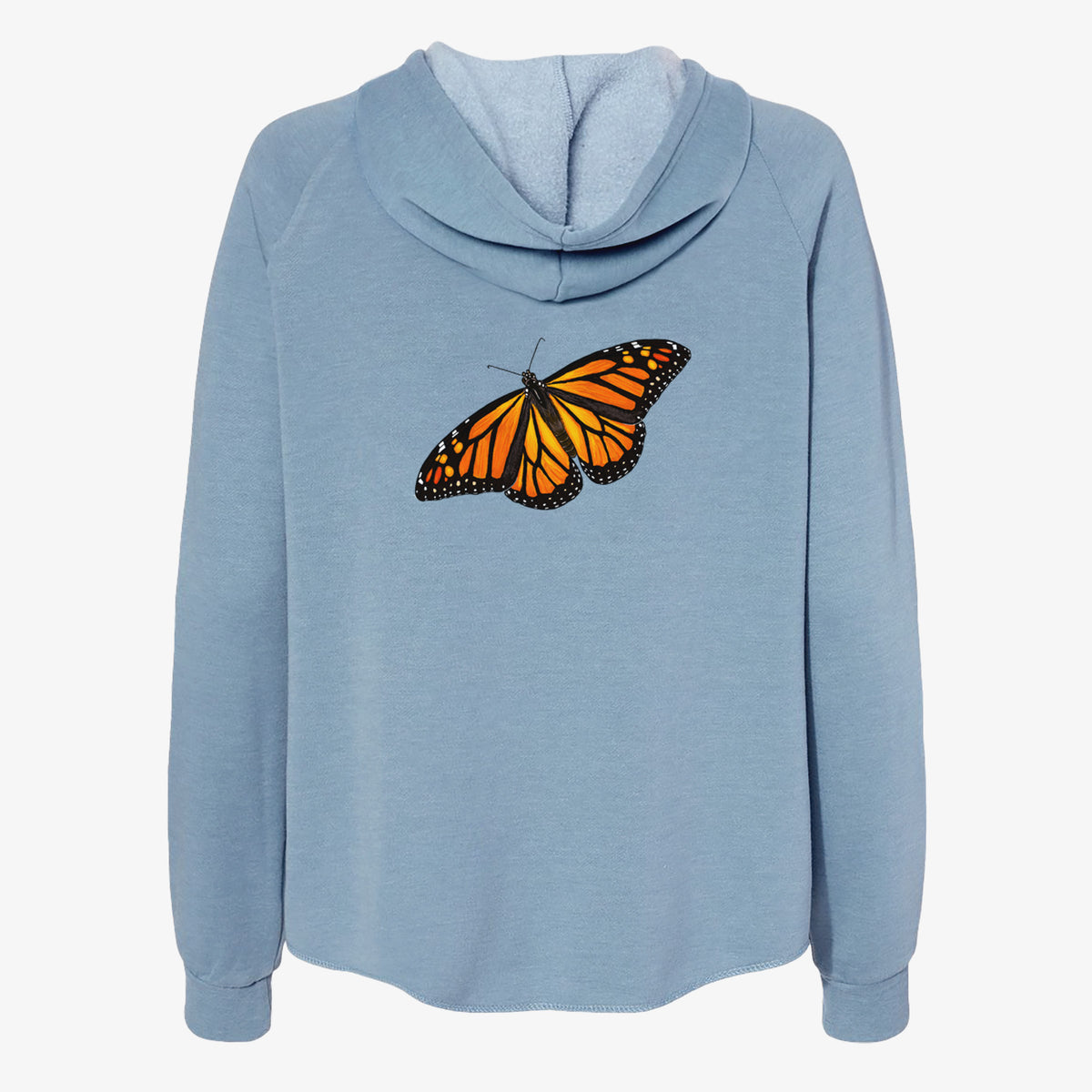 Vibrant Monarch - Danaus plexippus - Women's Cali Wave Zip-Up Sweatshirt