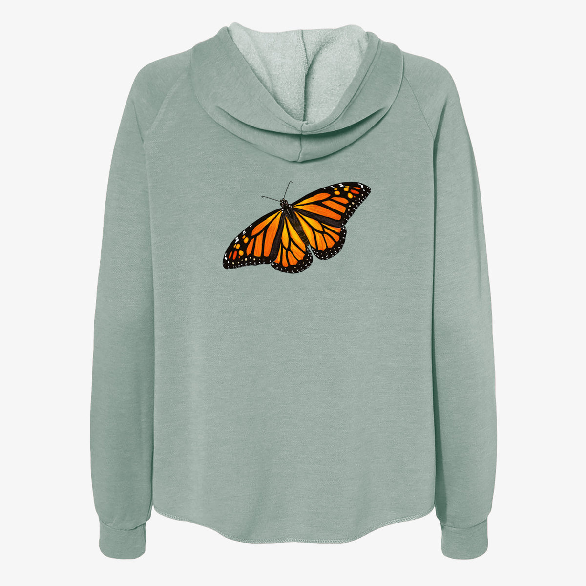 Vibrant Monarch - Danaus plexippus - Women's Cali Wave Zip-Up Sweatshirt