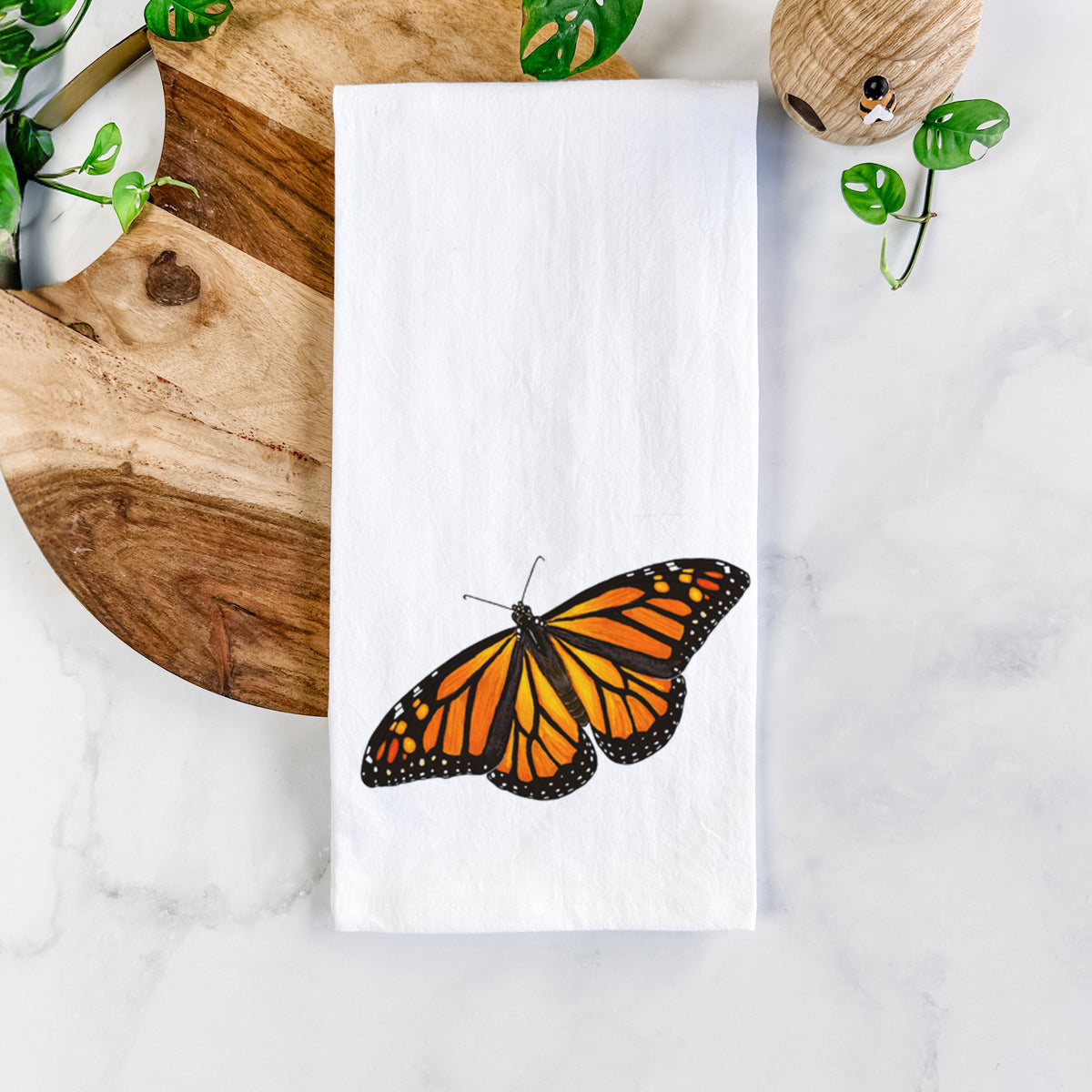 Vibrant Monarch - Danaus plexippus - Tea Towel