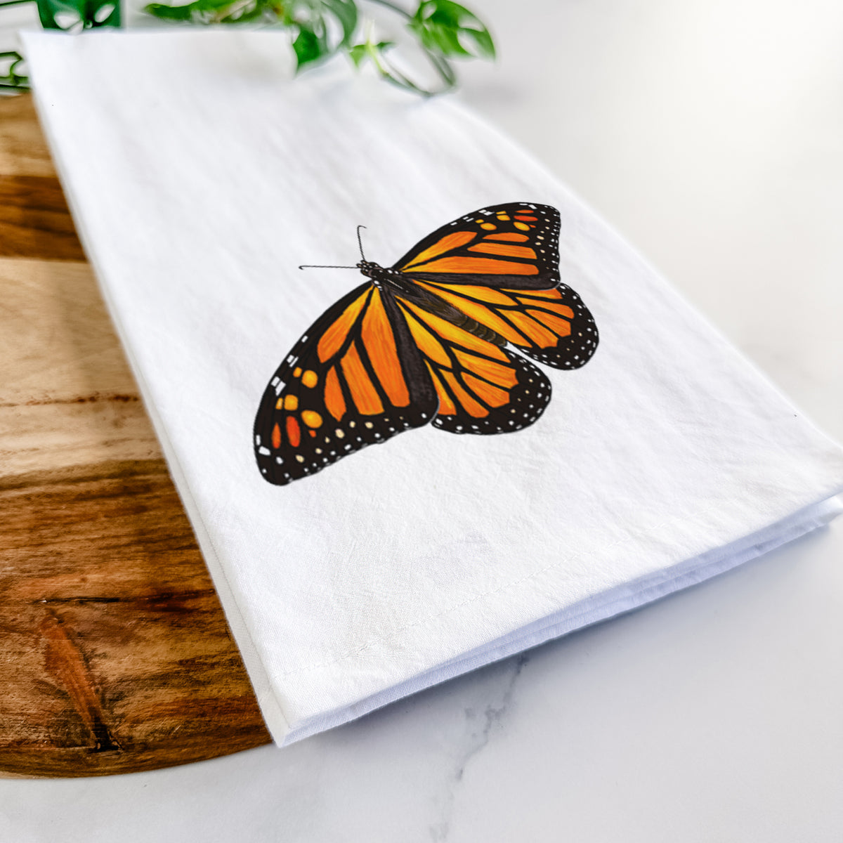 Vibrant Monarch - Danaus plexippus - Tea Towel