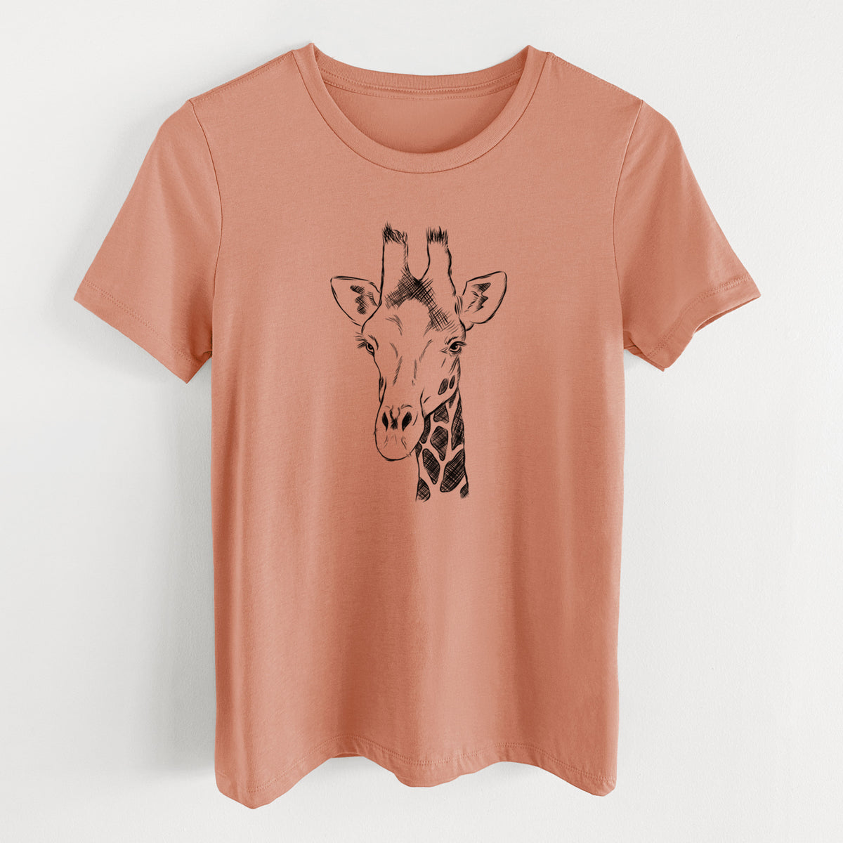 Southern Giraffe - Giraffa giraffa - Women&#39;s Lightweight Relaxed Fit 100% Cotton Crewneck