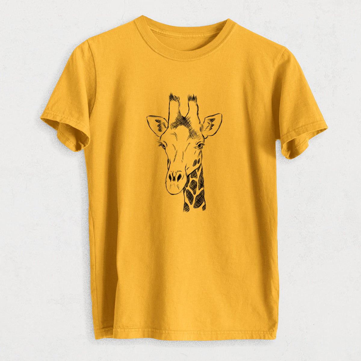 Southern Giraffe - Giraffa giraffa - Heavyweight Men&#39;s 100% Organic Cotton Tee