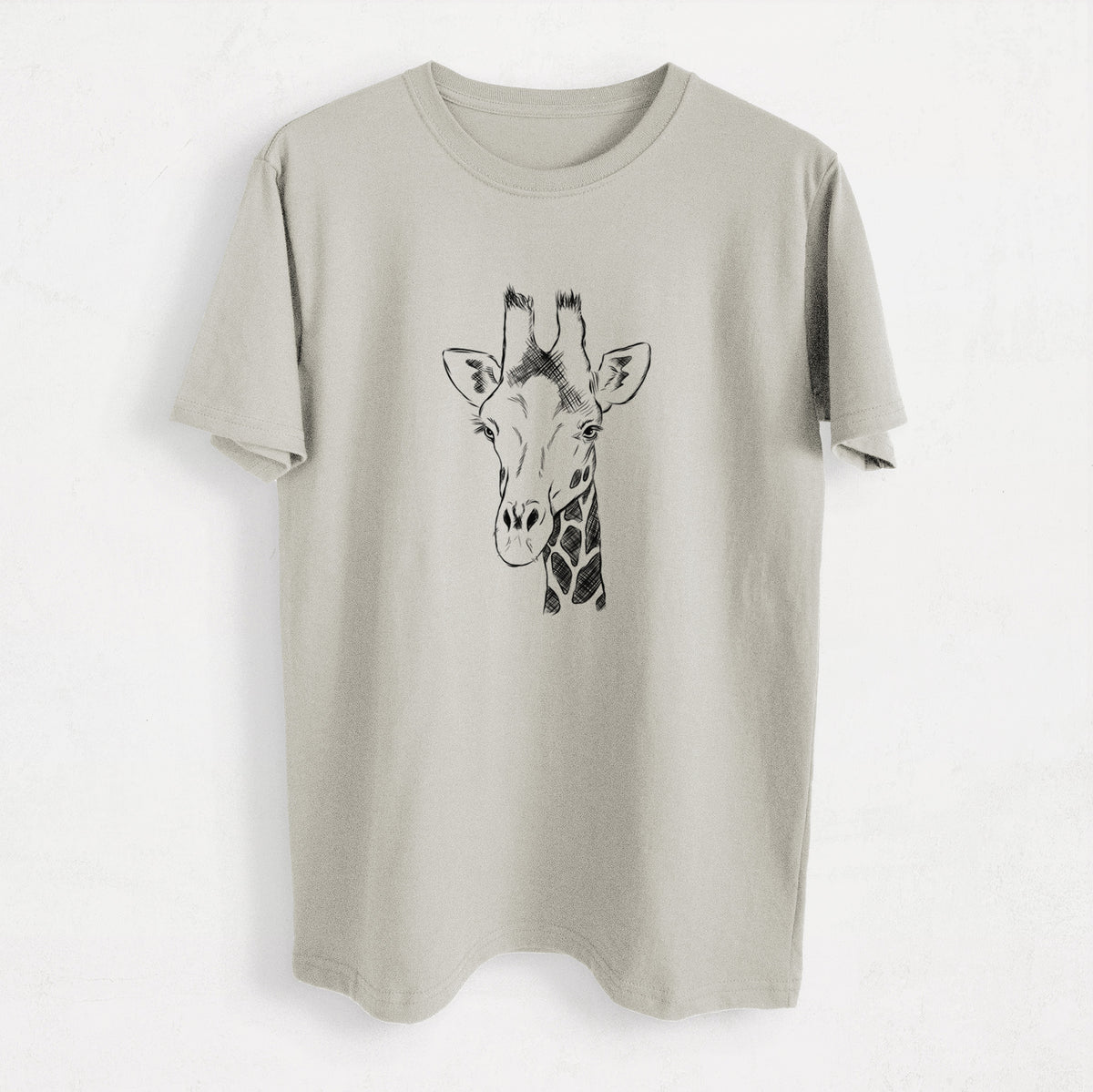 Southern Giraffe - Giraffa giraffa - Heavyweight Men&#39;s 100% Organic Cotton Tee