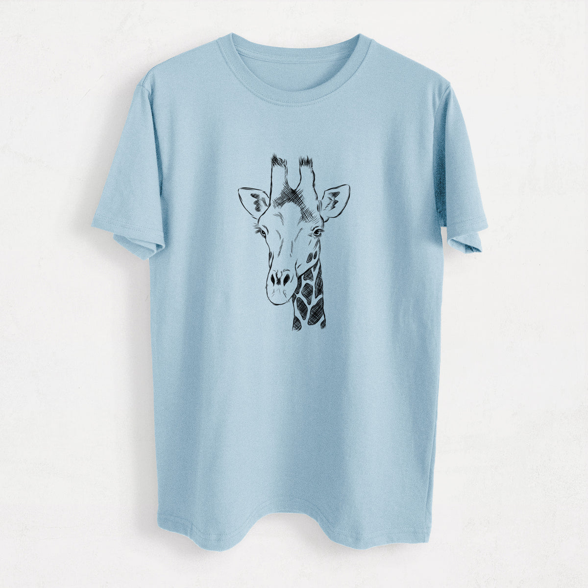 Southern Giraffe - Giraffa giraffa - Heavyweight Men&#39;s 100% Organic Cotton Tee