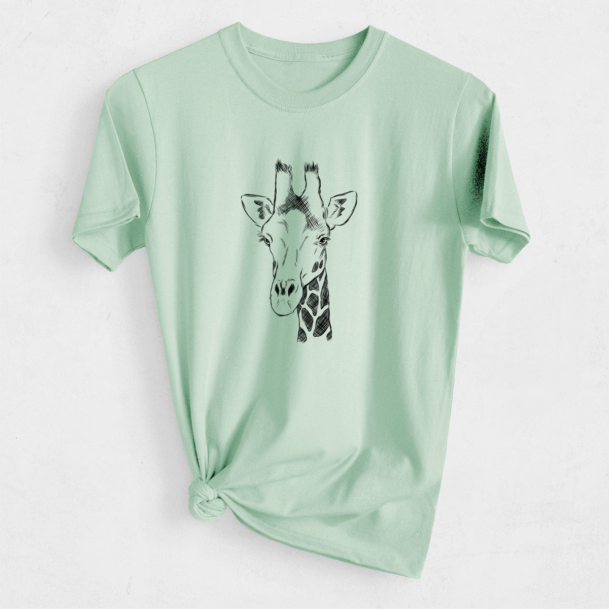 Southern Giraffe - Giraffa giraffa - Heavyweight Men&#39;s 100% Organic Cotton Tee