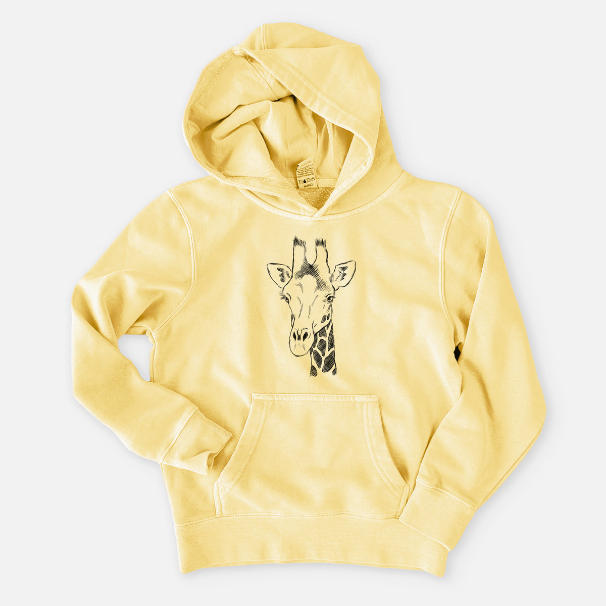 Southern Giraffe - Giraffa giraffa - Youth Pigment Dyed Hoodie