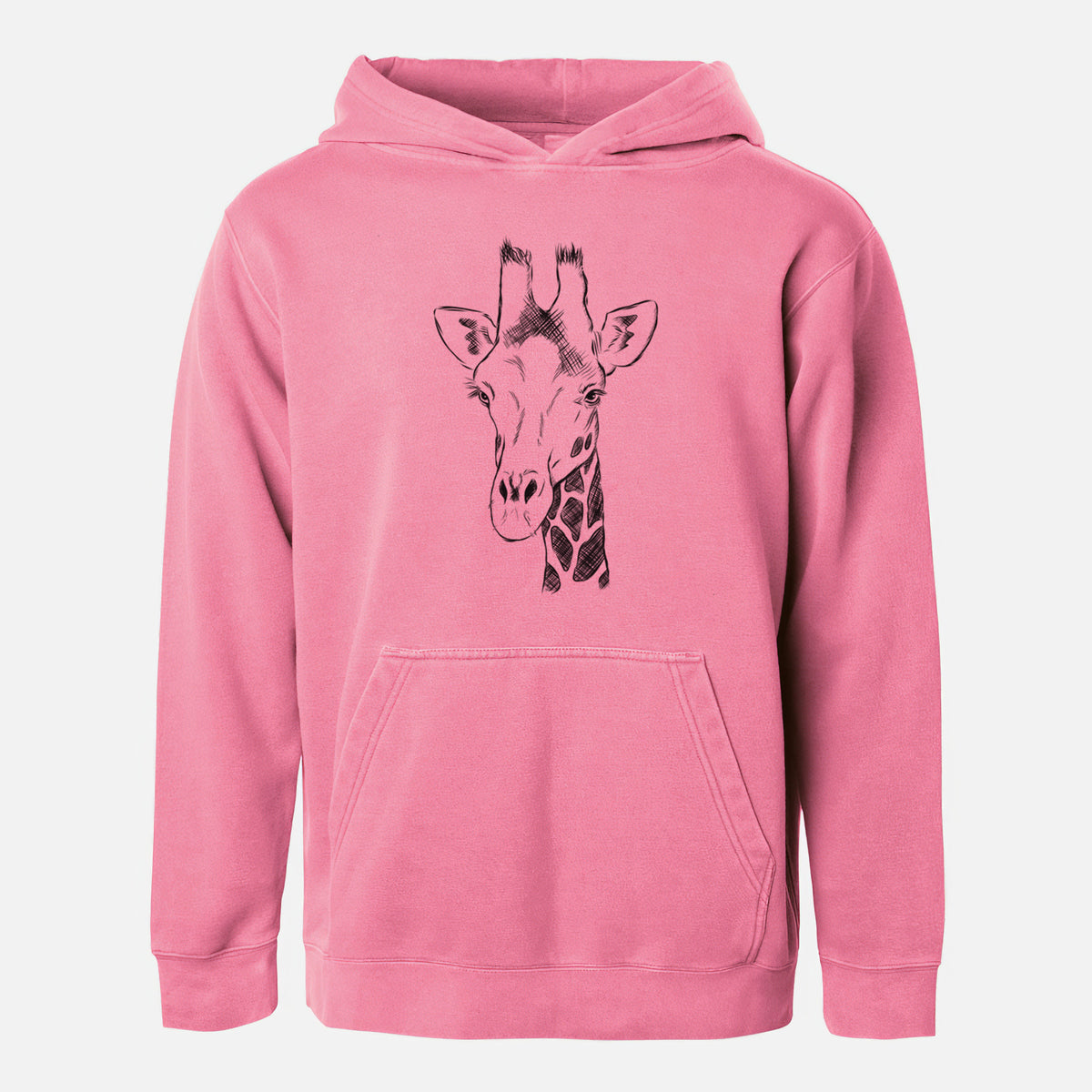 Southern Giraffe - Giraffa giraffa - Youth Pigment Dyed Hoodie