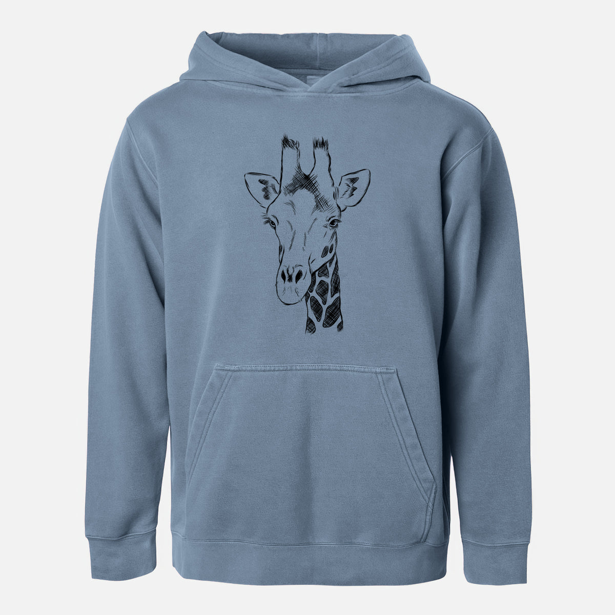 Southern Giraffe - Giraffa giraffa - Youth Pigment Dyed Hoodie