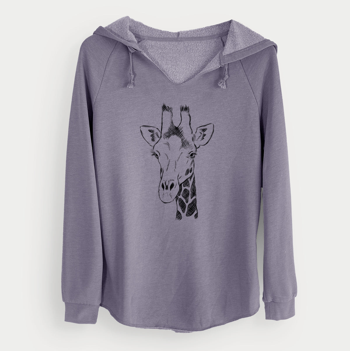 Southern Giraffe - Giraffa giraffa - Cali Wave Hooded Sweatshirt