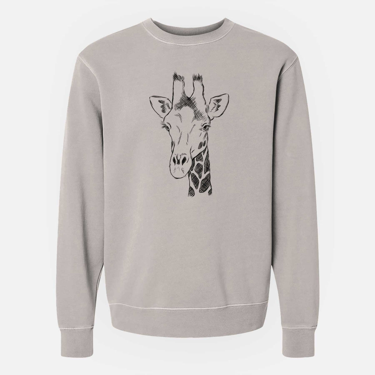 Southern Giraffe - Giraffa giraffa - Unisex Pigment Dyed Crew Sweatshirt