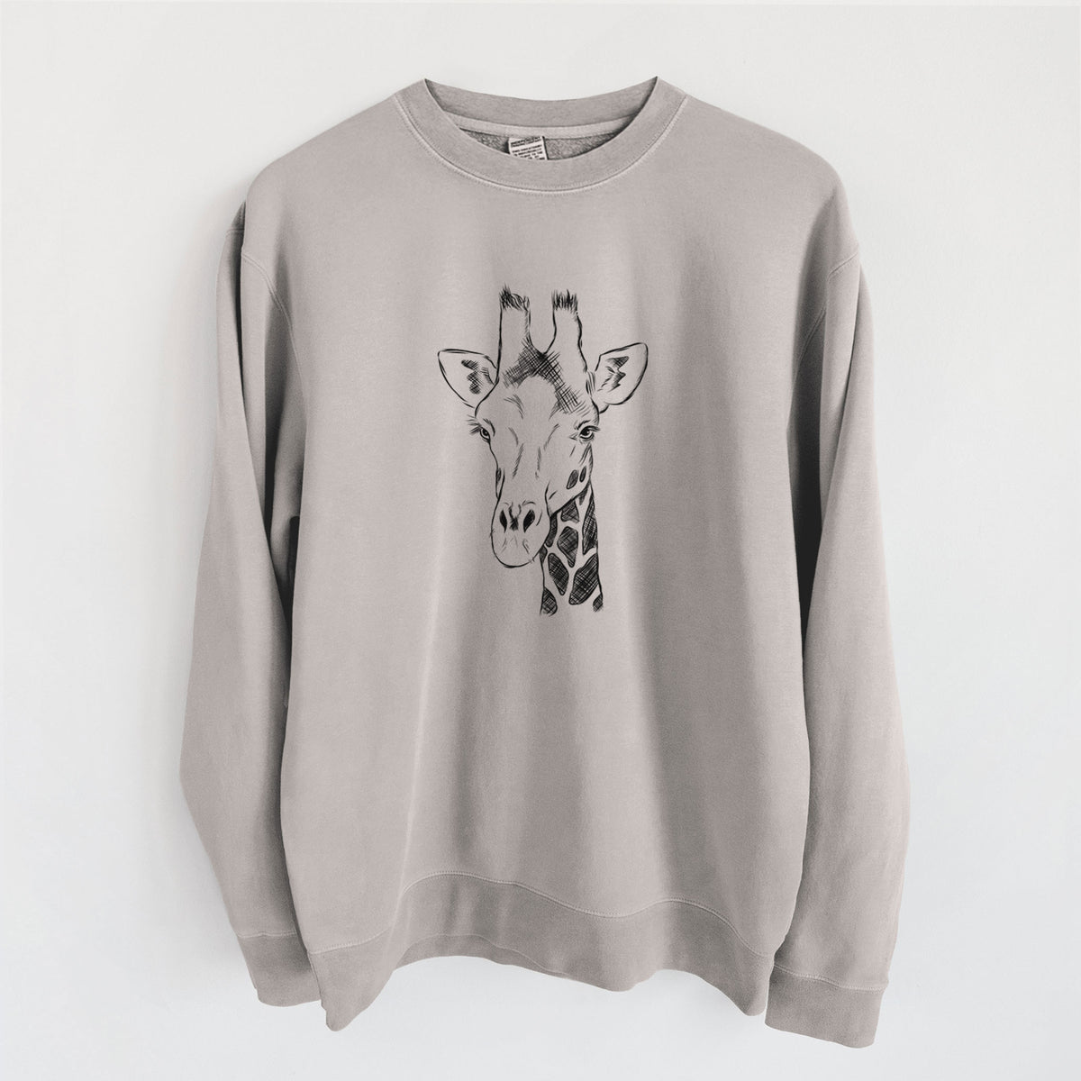 Southern Giraffe - Giraffa giraffa - Unisex Pigment Dyed Crew Sweatshirt