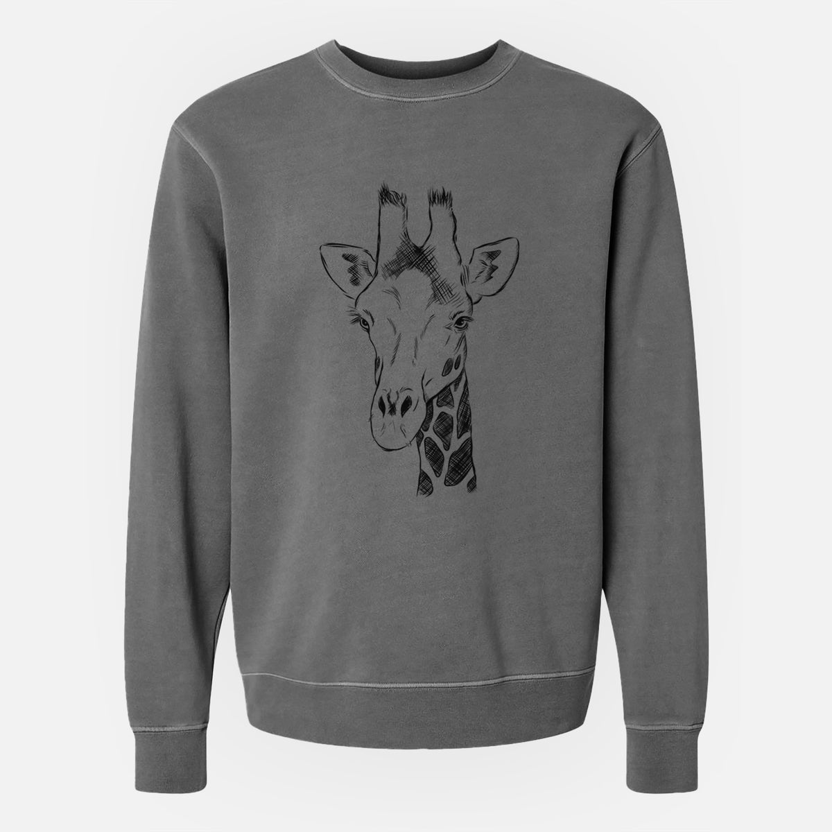 Southern Giraffe - Giraffa giraffa - Unisex Pigment Dyed Crew Sweatshirt